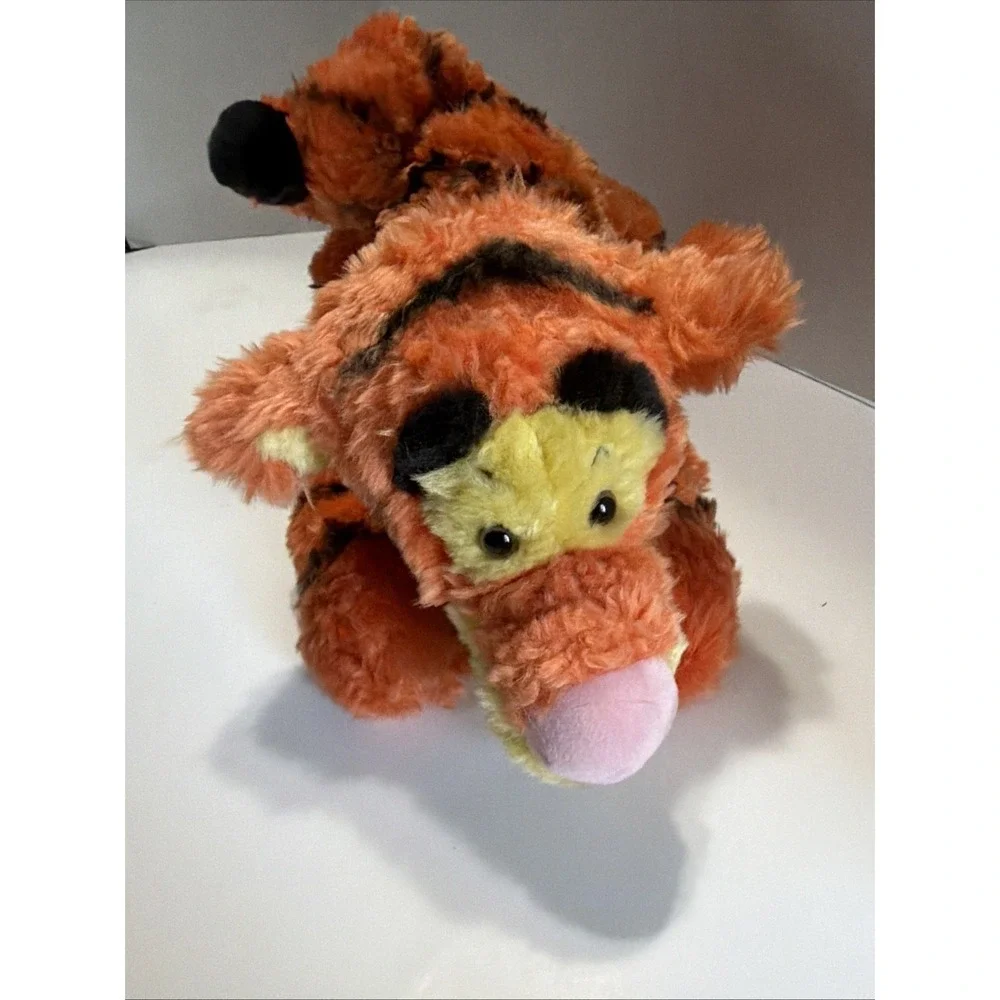 Disney Store Winnie the Pooh Lying Tigger Plush 14 Inch Stuffed Animal Toy